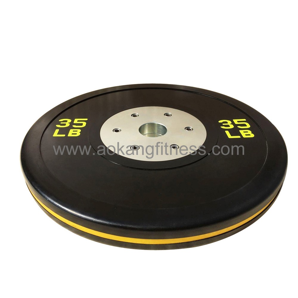 Competition Bumper Plate with Color Strip