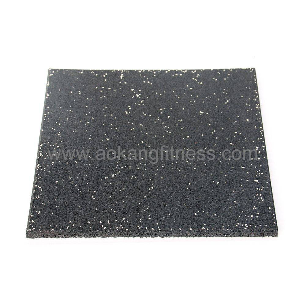 Rubber floor mat with white speckles
